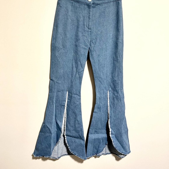 Revolve Petersyn Malibu Slit Front Raw Hem Flare Jeans BRAND NEW Boho - Picture 12 of 14